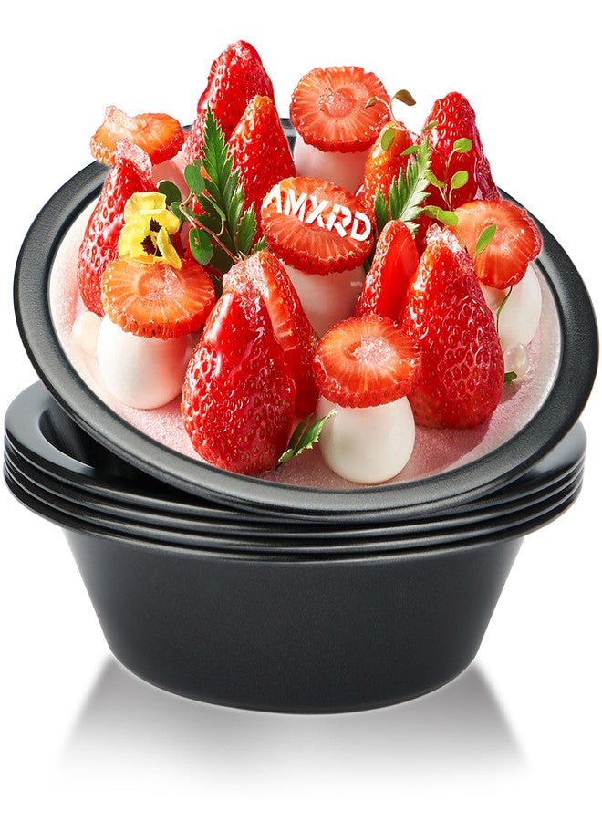 AMXRD 5 inch Mini Pie Pans, 5-Piece Small Round Cake Pan, Reusable Nonstick Carbon Steel Pie Tins for Oven and Instant Pot Baking - Image 1